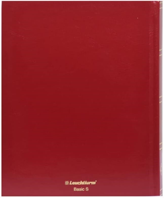 Stamp Collection Album Stockbook 6.5x9 32 Black Page Long Term Red A5 Lighthouse