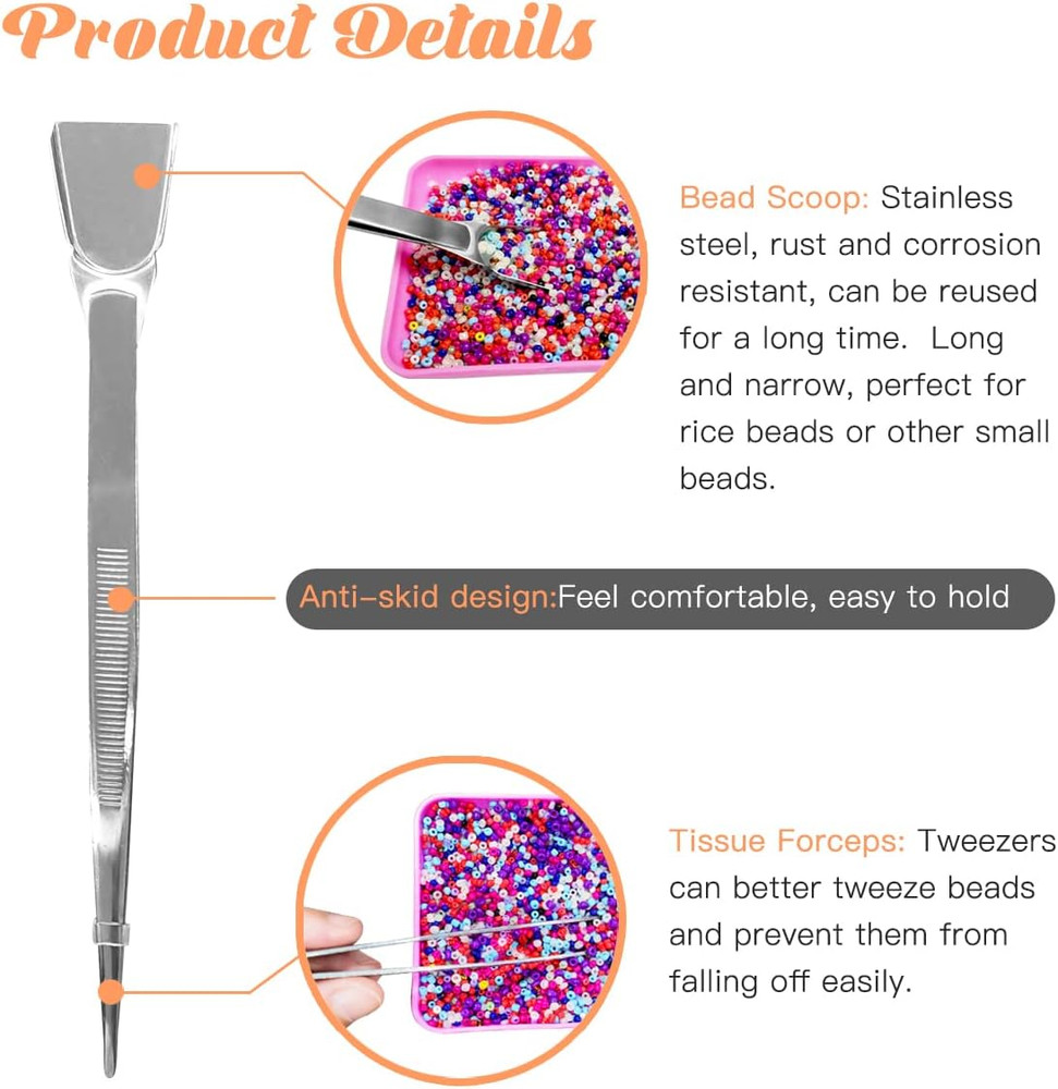 the Third Generation Beading Loom Kit with Seed Beads, Bead Needle,Thread,Needle