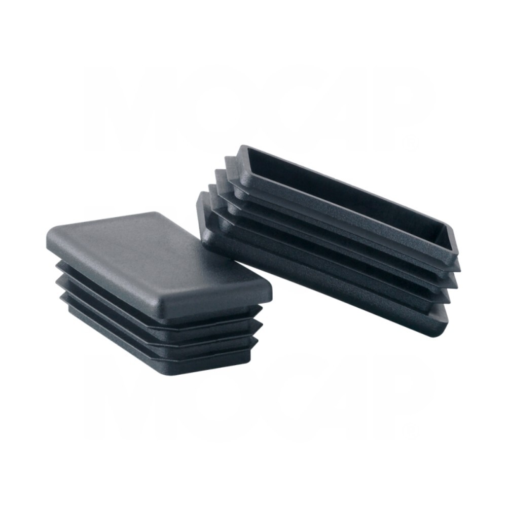 1” X 2” Rectangle End Cap Plugs Rectangular Tubing Caps Various Package Sizes