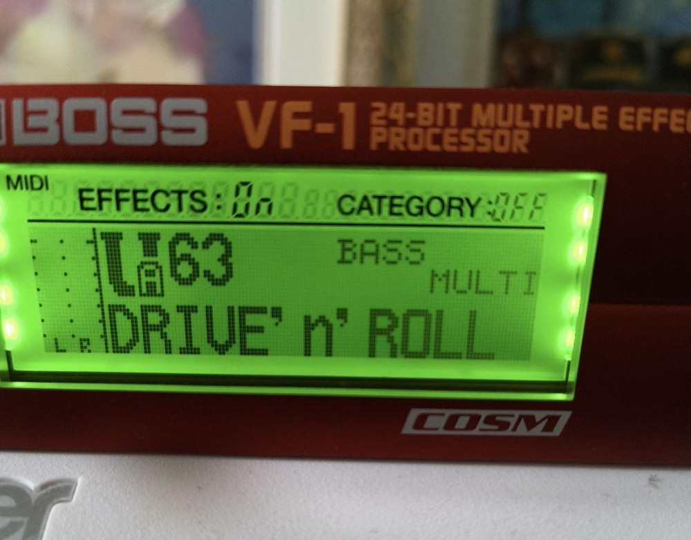 Boss VF-1 Multi Effects Processor 24-bit Rack w/ Adapter Tested from japan