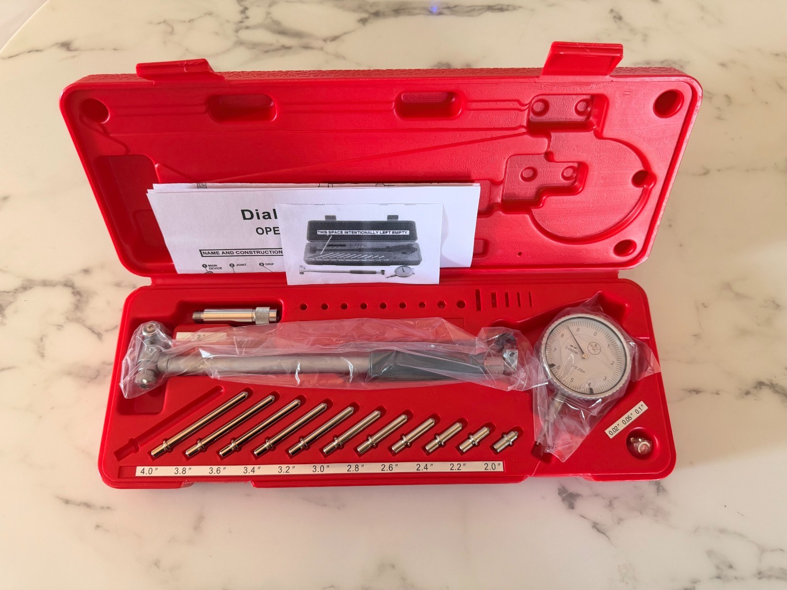 Dial Bore Gauge Range 2" - 6" Grad .0001"