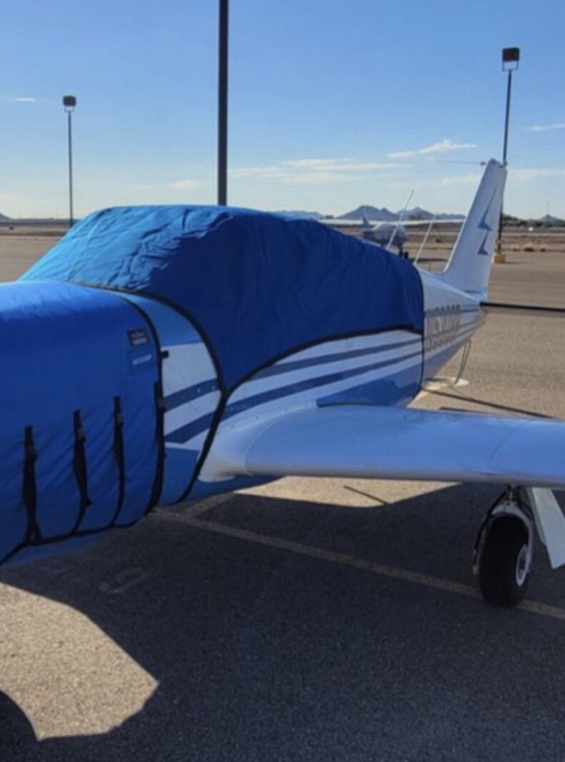 Piper Comanche (PA-24) Windshield Cover (Made from Surlast)