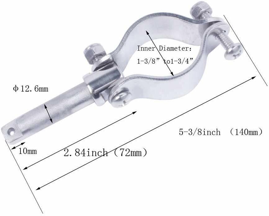 2X Boat 316 Stainless Steel Rowlock Side Mount Line Oarlock Socket Marine Yacht