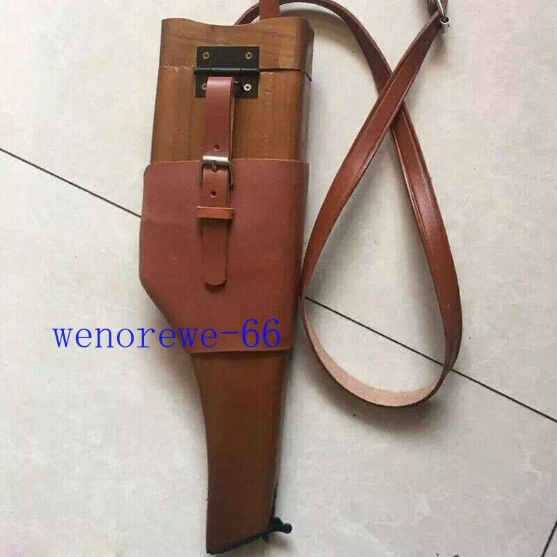 US Ship!!! German C96 Broomhandle Mauser Holster Diagonal Leather Shoulder Strap