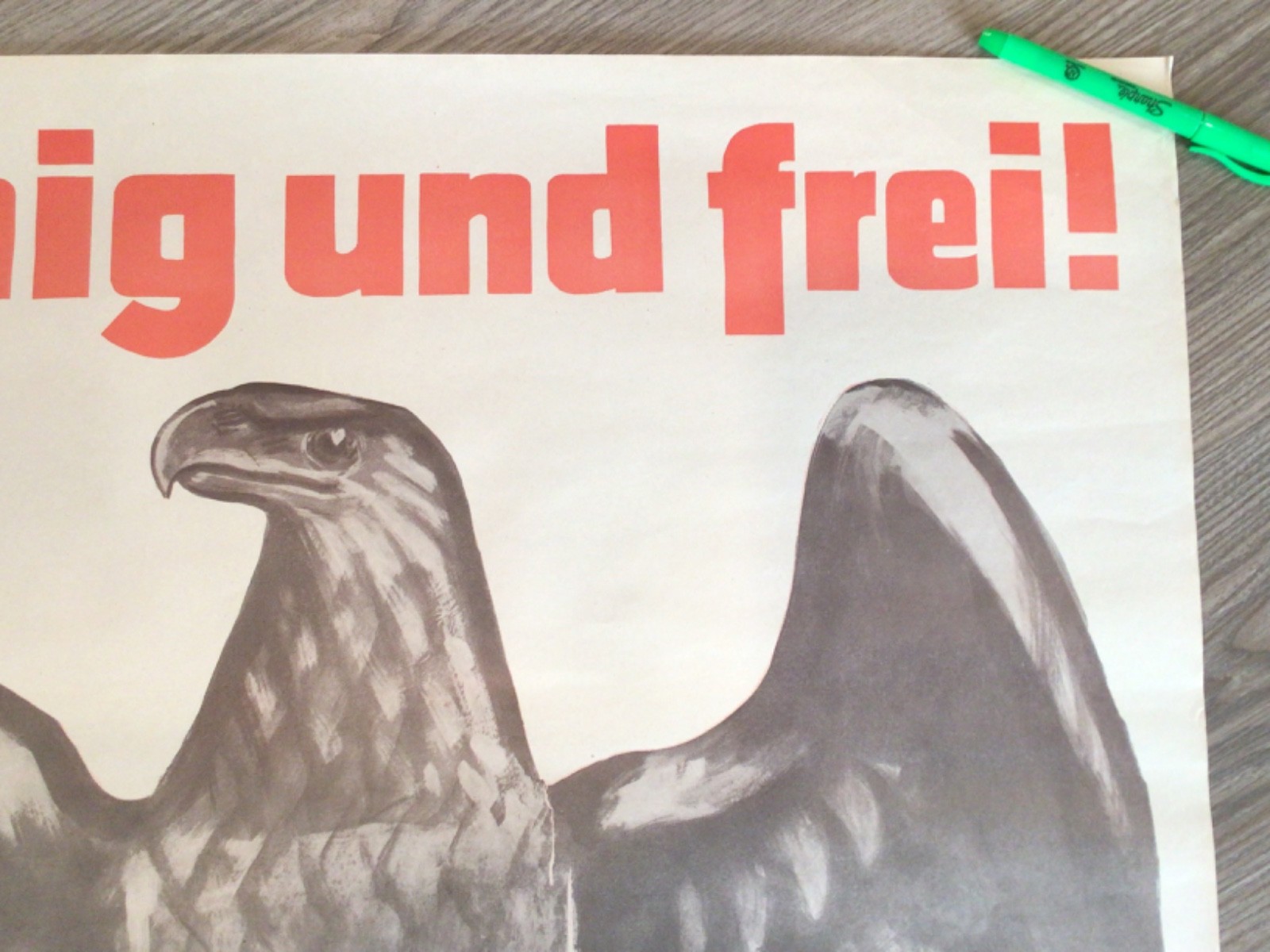 Original WWII German Poster -Excellent & Large