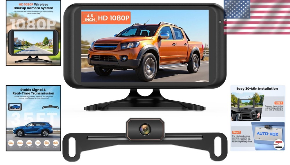 Stable Wireless Signal Back Up Camera, Night Vision