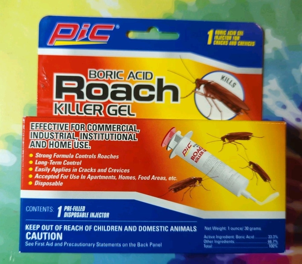 PIC Boric Acid Roach Pest Killer Gel (One Box)