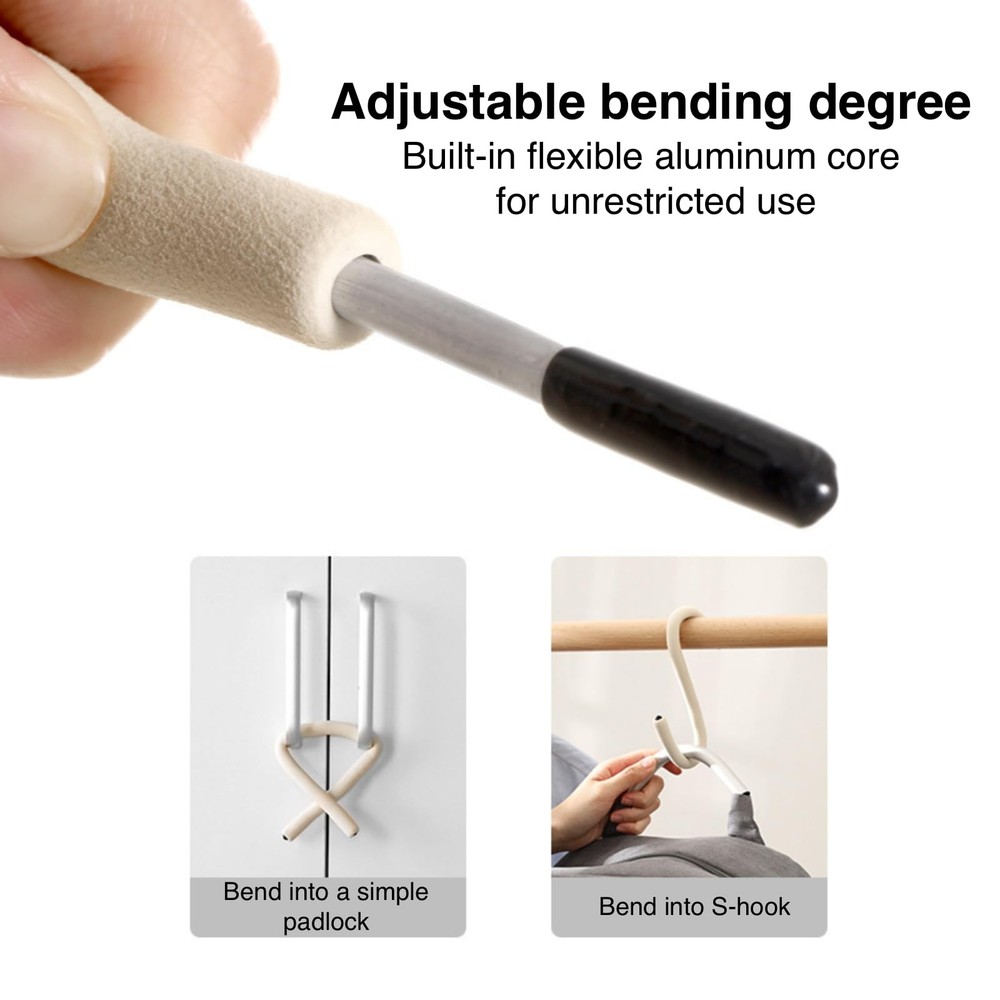 2 Pcs Multi-Function Utility Hooks for Hanging, Bendable Hanging Hooks for St...