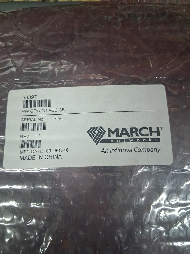 MARCH NETWORKS HYBRID NVR CABLE REPLACEMENT KIT #33397 R14S3