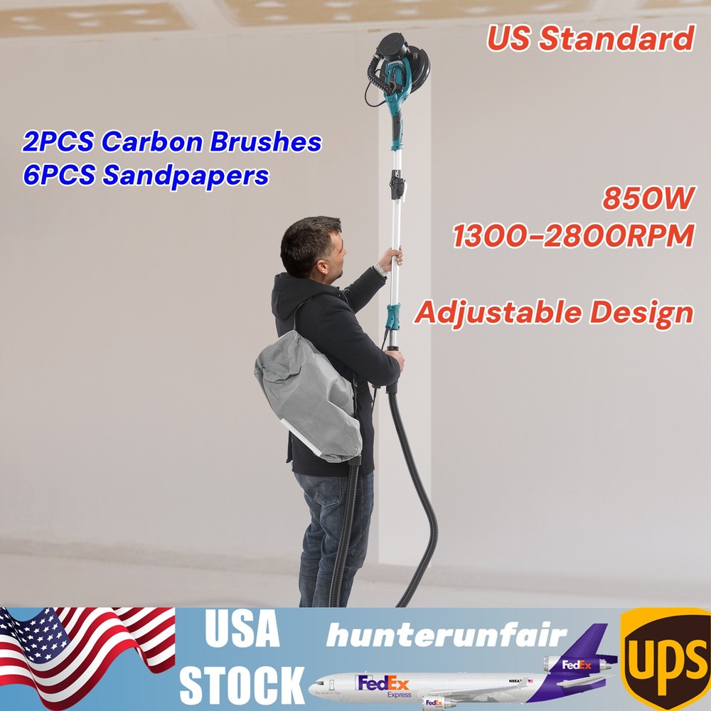 Electric Ceiling Wall Sander With Dust Collection Variable Speed Drywall Sander