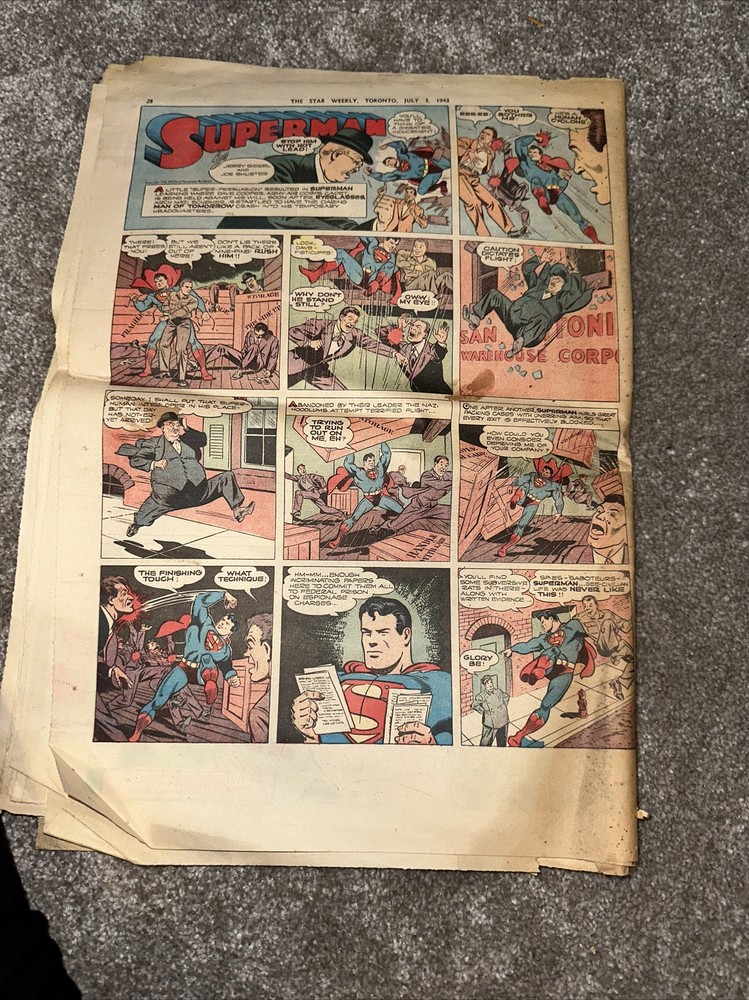 1943 star weekly comic section