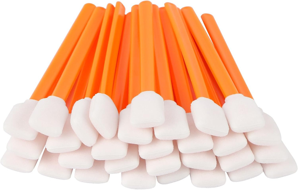 Foam Cleaning Swabs, 5.11" Square Rectangle Cleaning Swab Foam Tips Sponge Stick