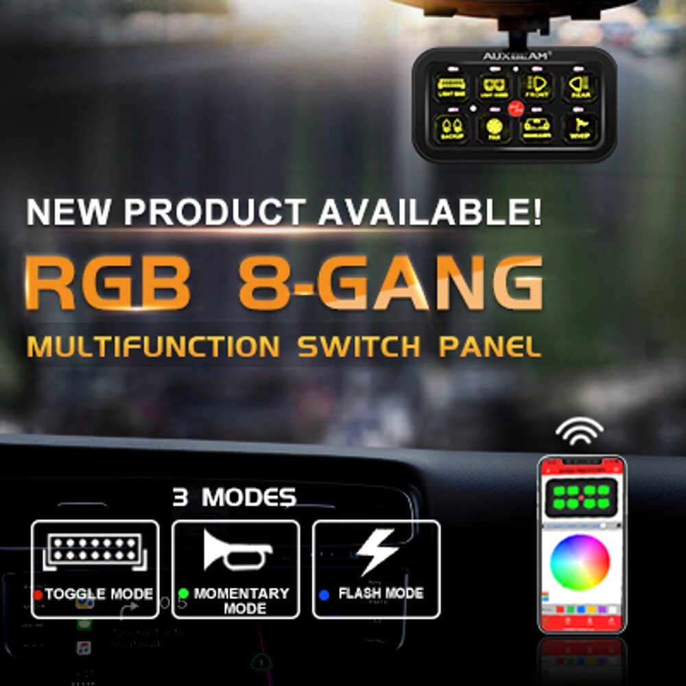 AR-800 8Gang Multifunction RGB Switch Panel w/bluetooth Controlled for Chevrolet