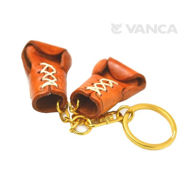 Boxing Globe Leather Keychain(L)
