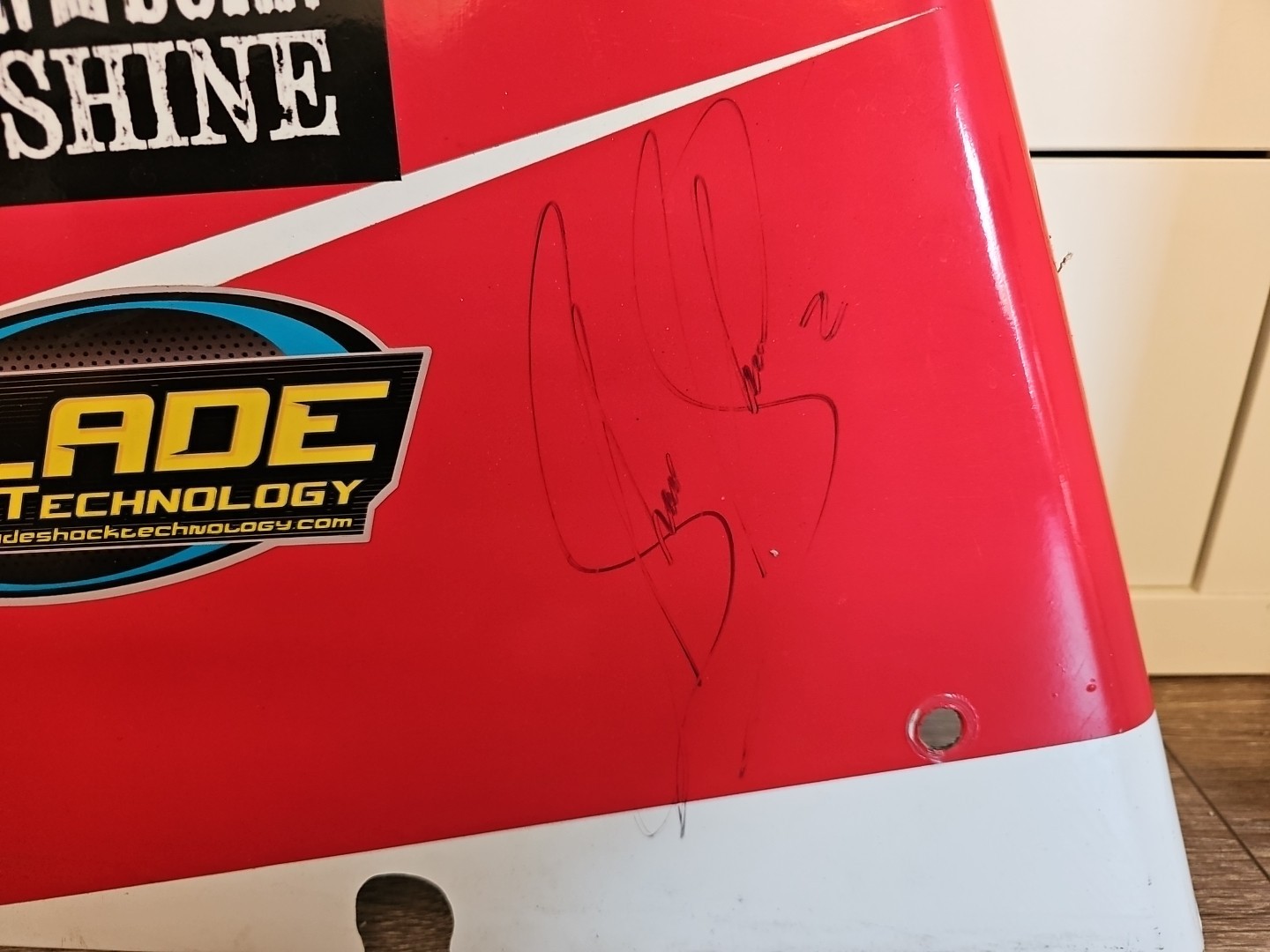 Signed Shane Stewart #2 Larson Marks Racing WoO Race Used Sprint Car Panel