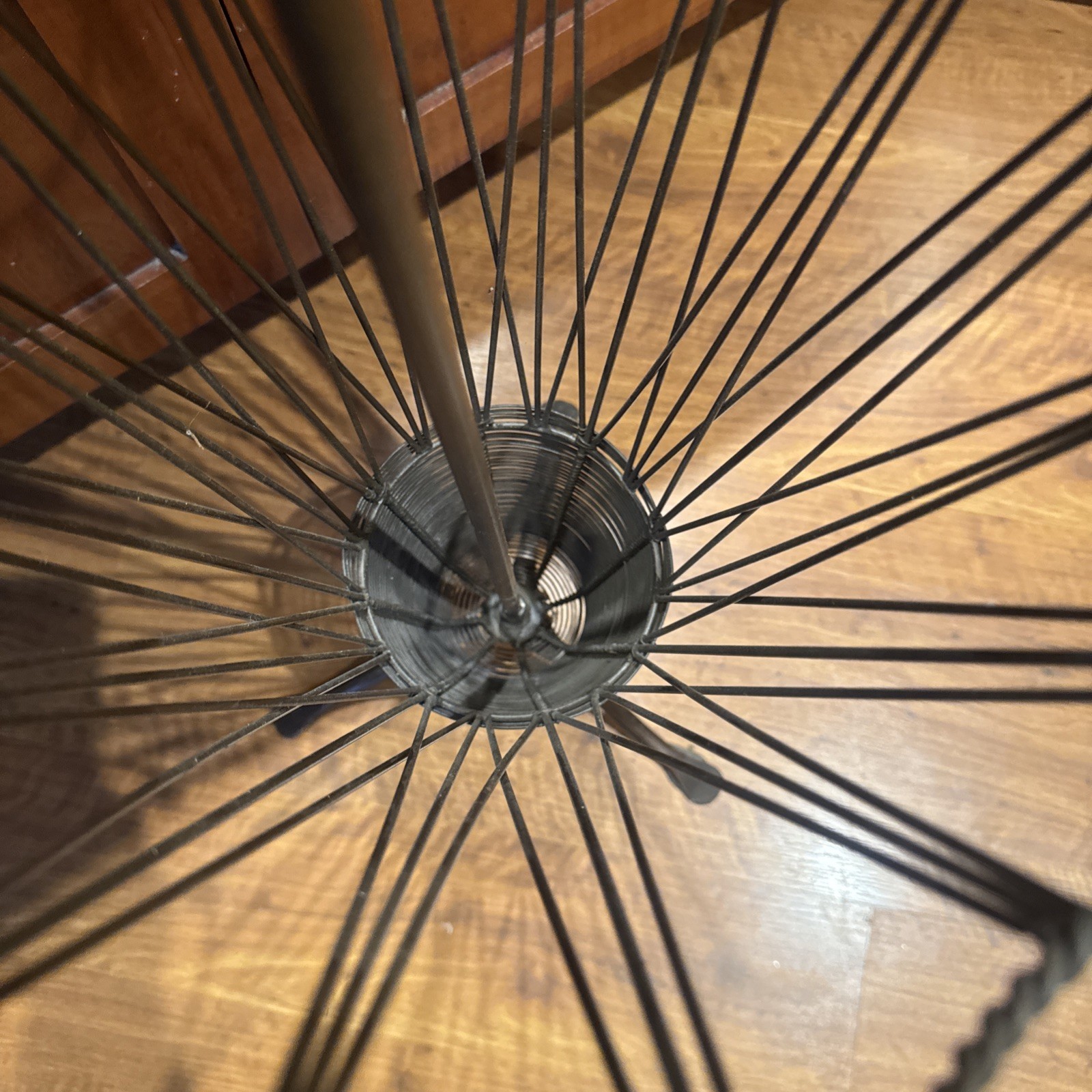 Pier 1 Imports NWT Umbrella Stand Wood Handle Metal Base 31”