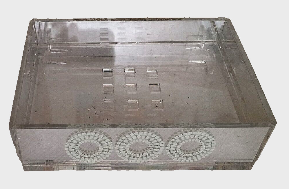 Kohl's clear acrylic soap dish with mirrored sides