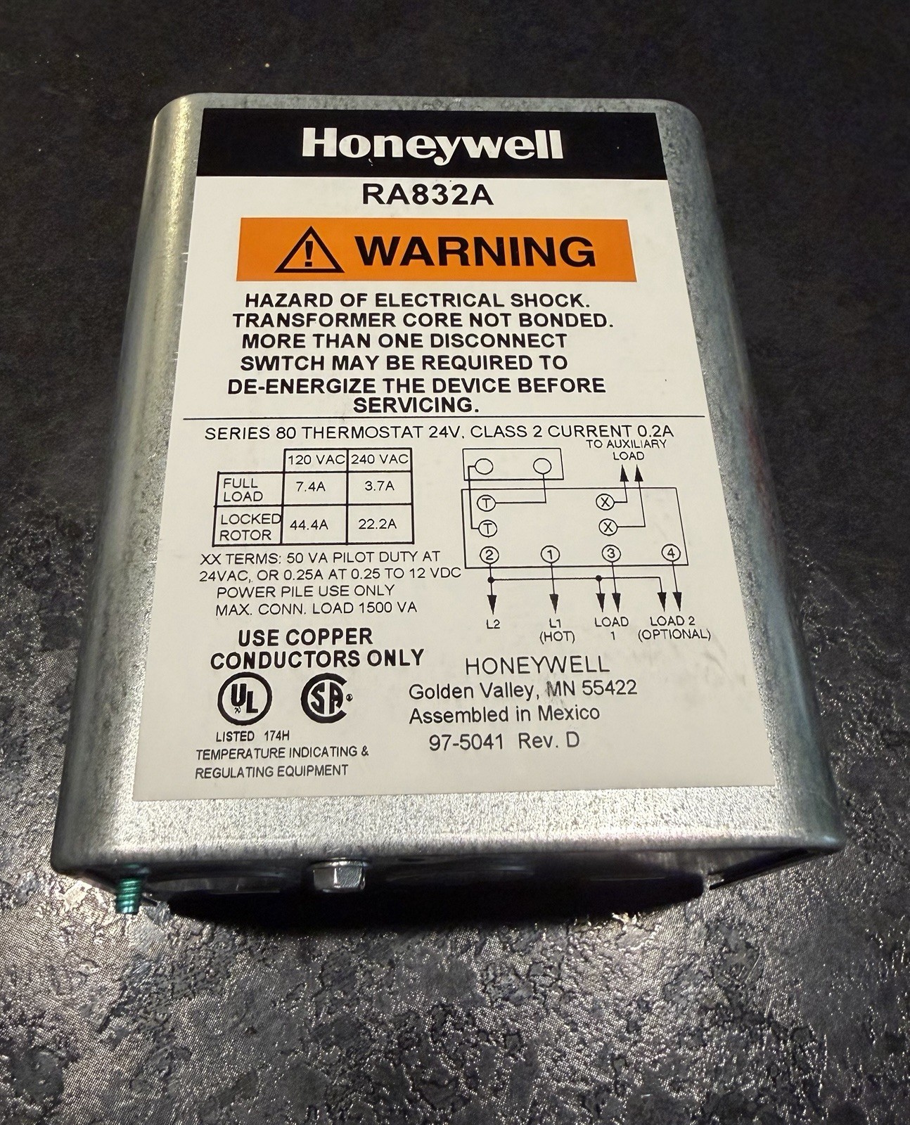 Honeywell Tradeline SPST Switching Relay RA832A 1066- see description.
