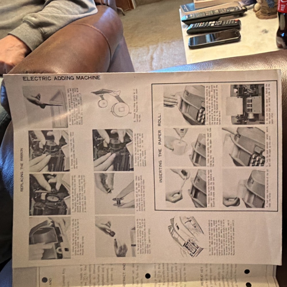 Sears Electric Adding Machine 888.58800 Owners Manual