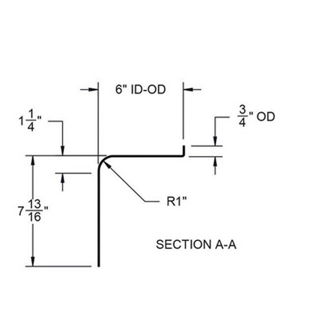 2 Pack - 69x6 Smooth Aluminum Tandem Axle Teardrop Fender Flares