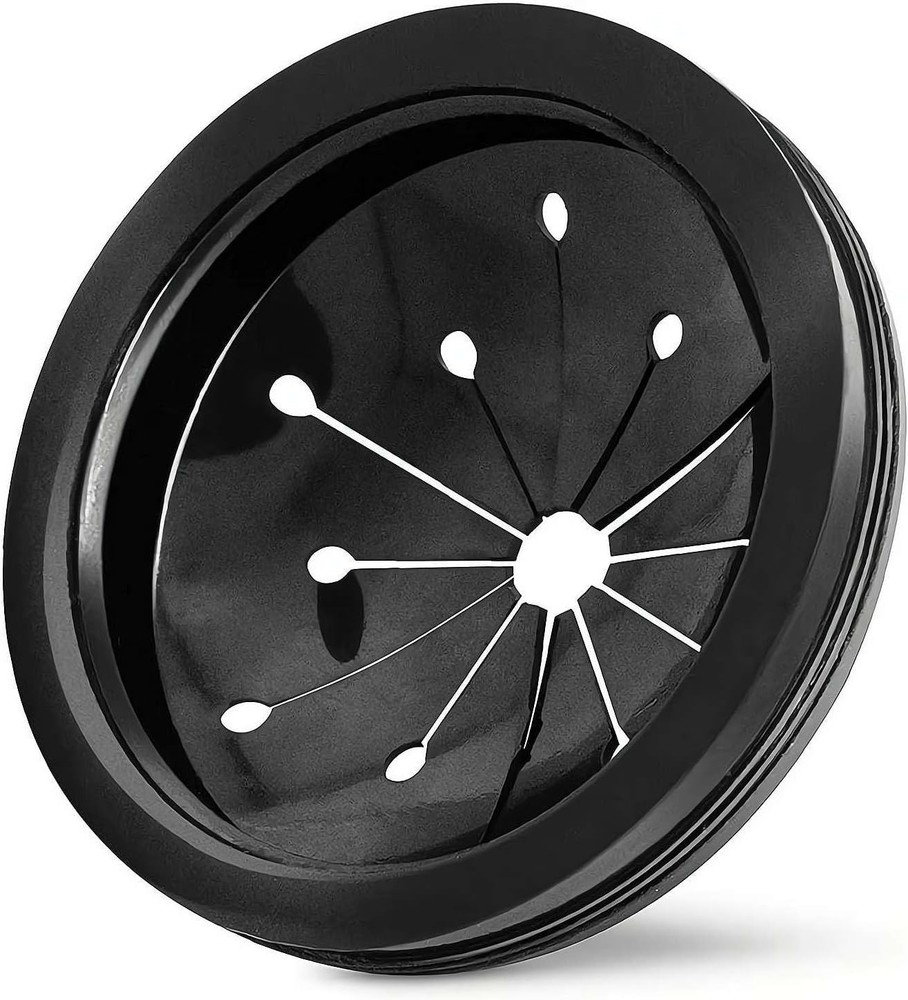 Black 3-Inch Garbage Disposal Splash Guard - Kitchen Sink Baffle Covers