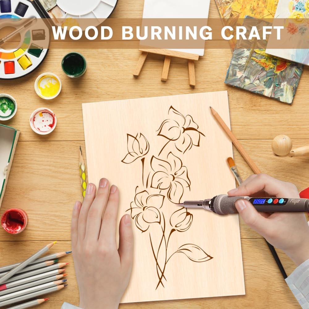 24 Pack Basswood Sheets 4 x 6 x 1/16 Inch Thin Plywood Wood Sheets Unfinished Wo