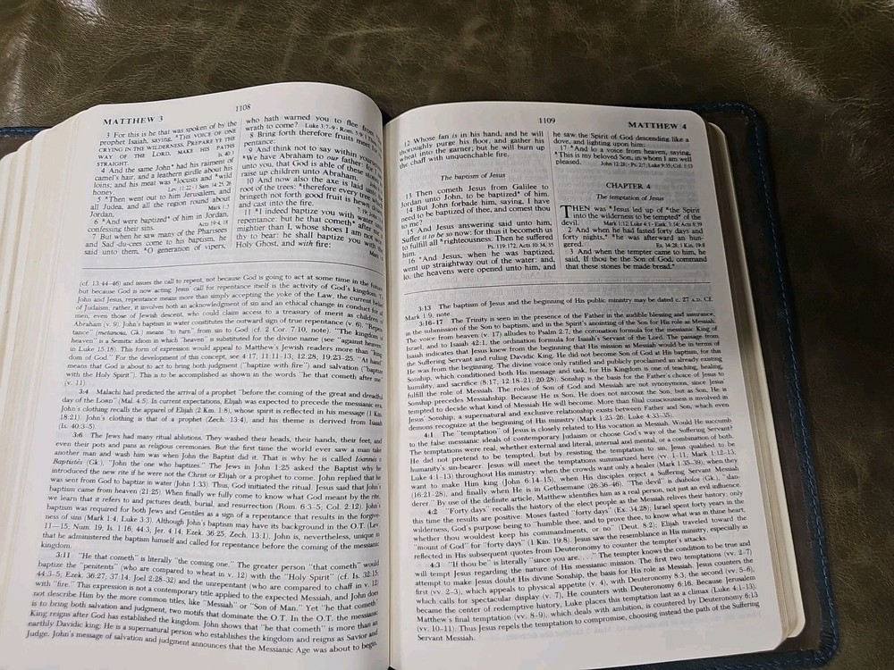 Criswell Study Bible Rebind with Liner Cowhide Nice! Stitched Perimeter Nice!