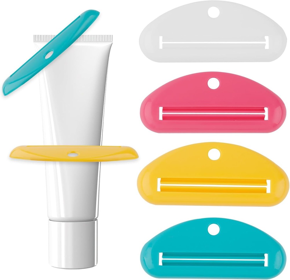 8pcs Toothpaste Squeezer, Plastic Toothpaste Tube Roller Squeezer Assorted Color