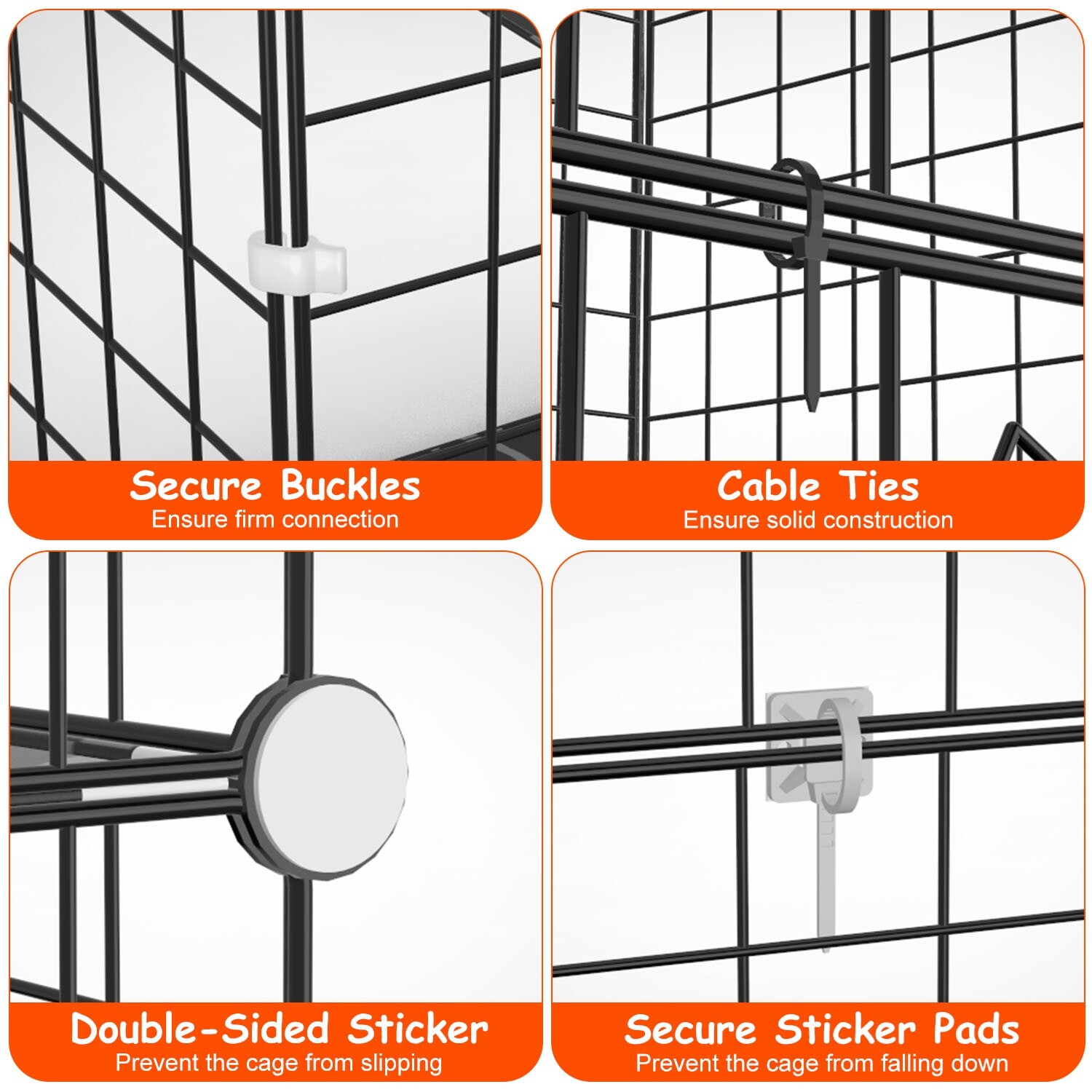 Cat Cage Indoor Cat Enclosures DIY Cat Playpen Metal Kennel Crate Small Animals