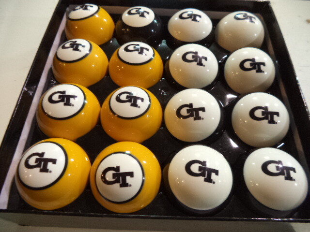 Georgia Tech Yellow Jackets Billiard Ball Set