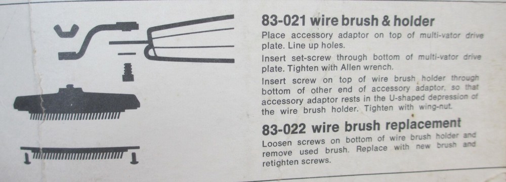 BLACK & DECKER MULTI VATOR WIRE BRUSH REPLACEMENT 83-022 PAINT RUST SCALE METAL