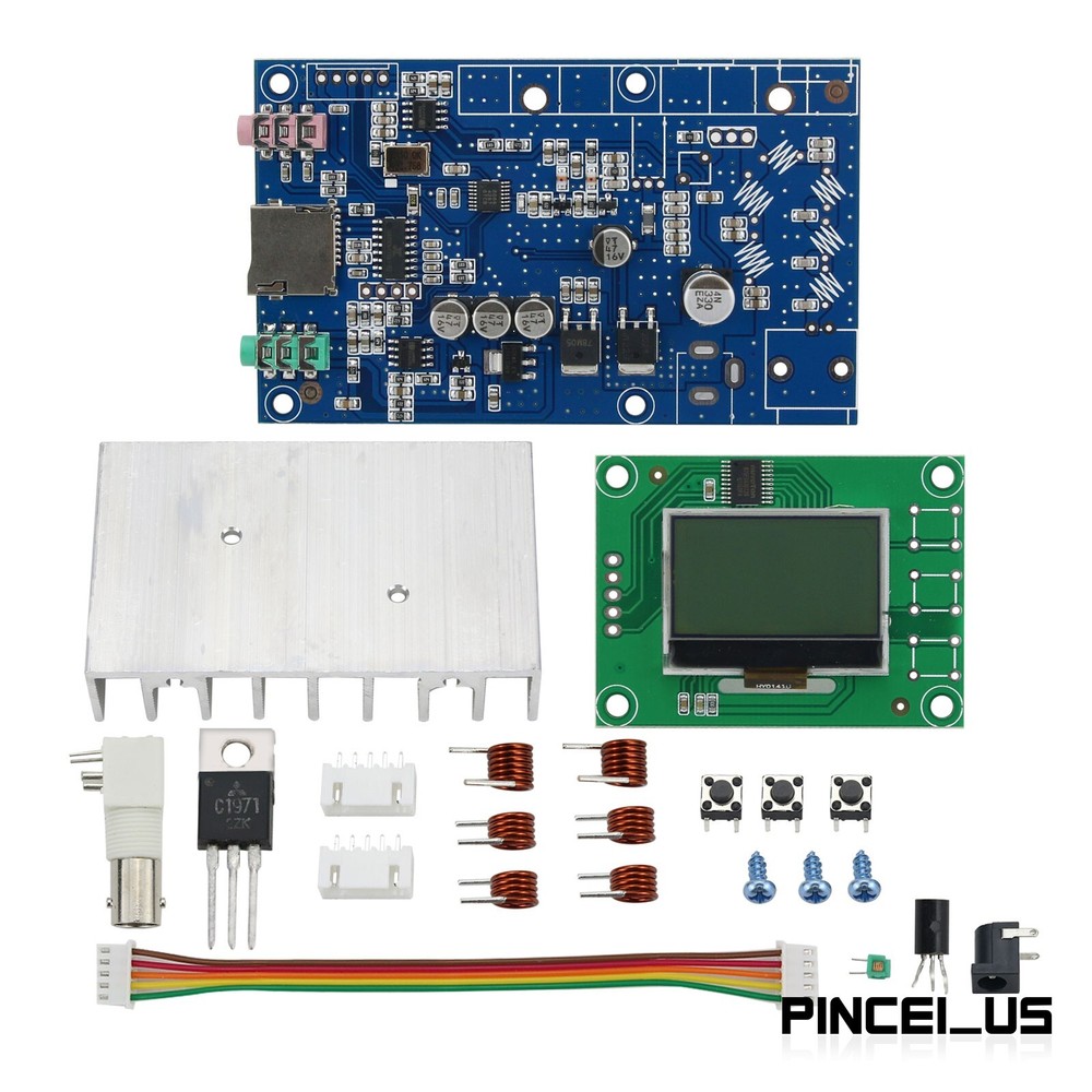 5W-7W FM Transmitter Kit Radio Station PLL Stereo Unassembled Kit+ LCD Display