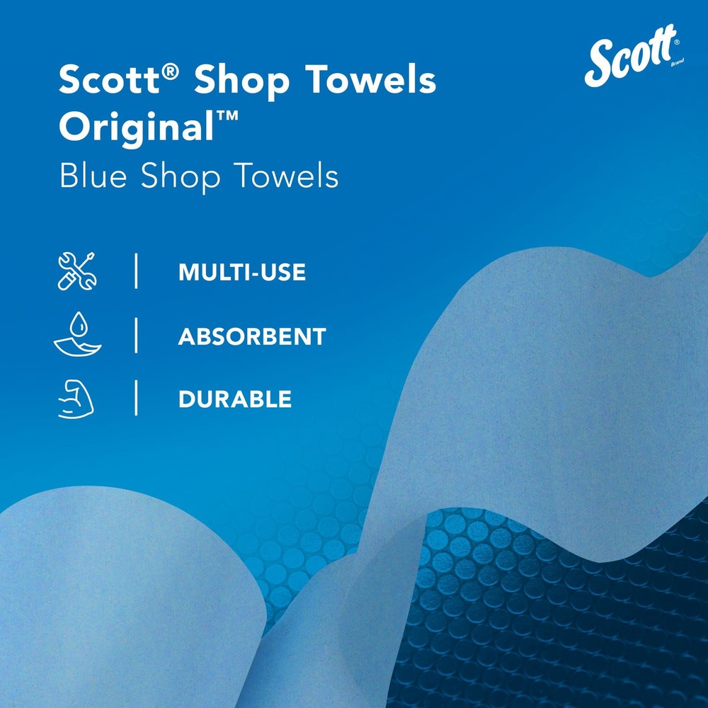 Scott Multi-Purpose, Shop Towel, 2 Rolls, 55 Sheets Per Roll (110 Total Sheets)