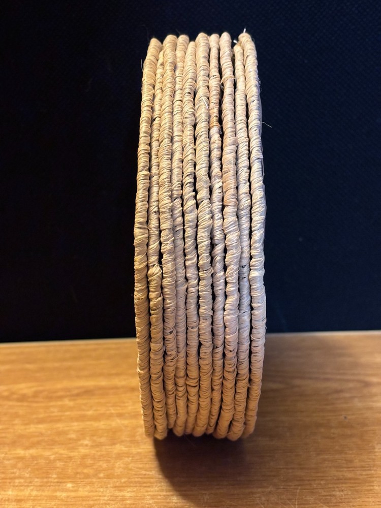 Wicker Hot Pads 10 Basic 2 Color Wicker Straw Woven 7" Pot Holders