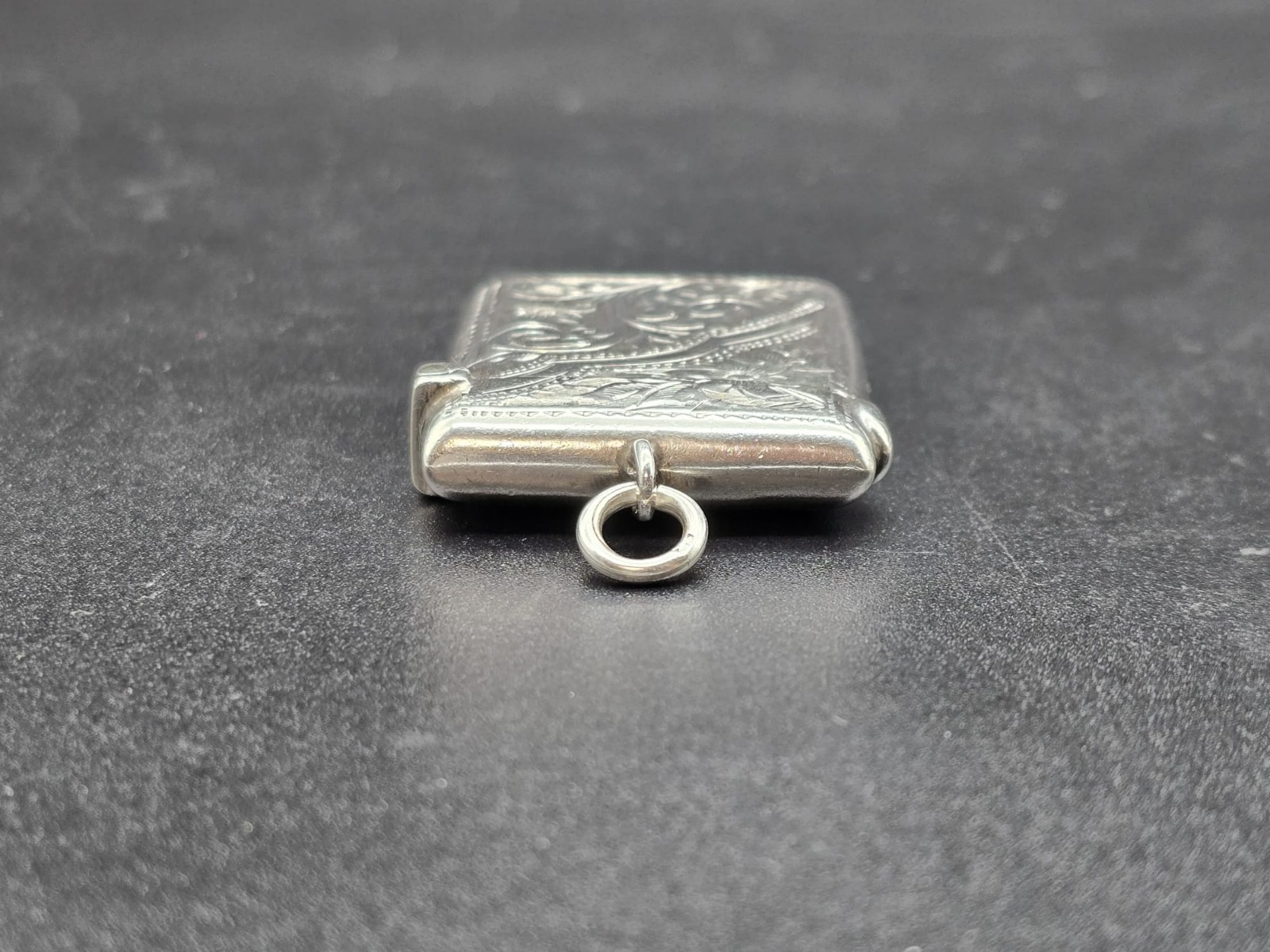 Antique Victorian Sterling Silver Vesta Case/Match Safe UK/Birmingham/1903/A.C