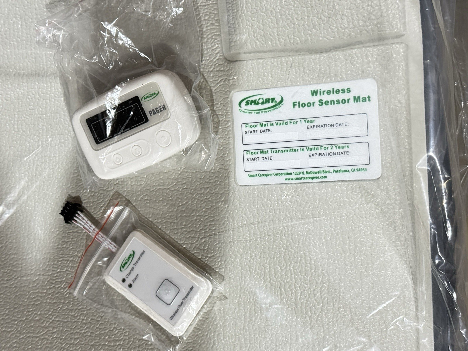 Smart Caregiver Cordless Floor Mat Fall Prevention Pager, Mat, DTP Line Safety