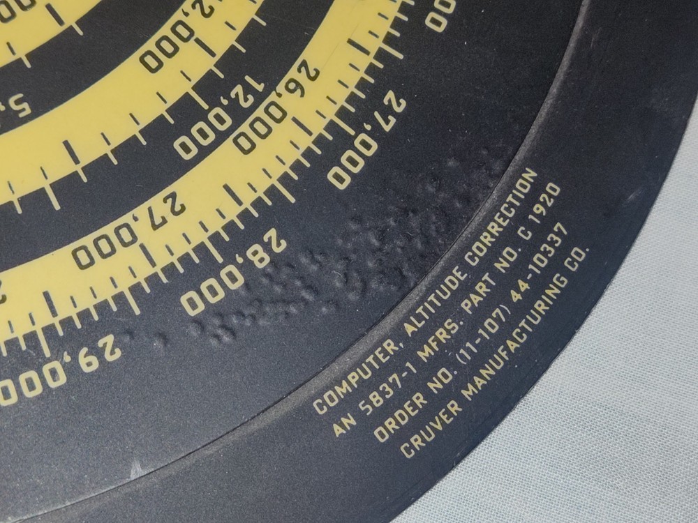 WWII-era Pilot's Altitude Correction Computer, Star Finder, Case
