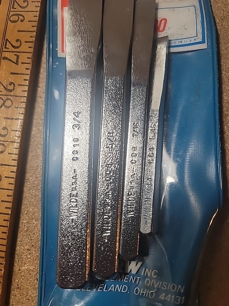 Wilde 4pc Cold Chisel Set 3/4 5/8 7/16 5/16