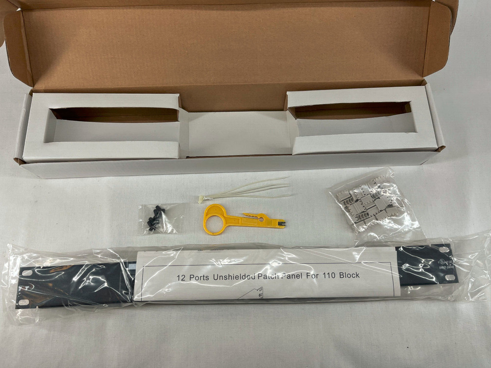 Patch Panel UTP 12 Port Ethernet CAT5e RJ45 110 Network