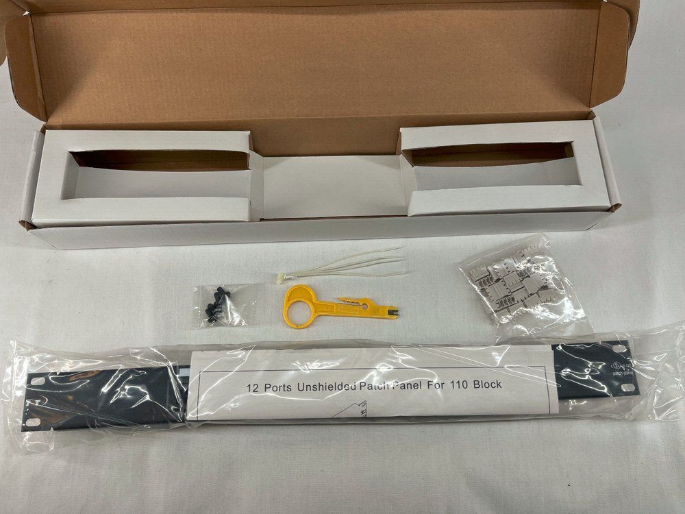 Patch Panel UTP 12 Port Ethernet CAT6/5 RJ45 110 Network