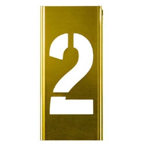 CH Hanson 100132 - Stencil Sort-3" Brass Gothic 2