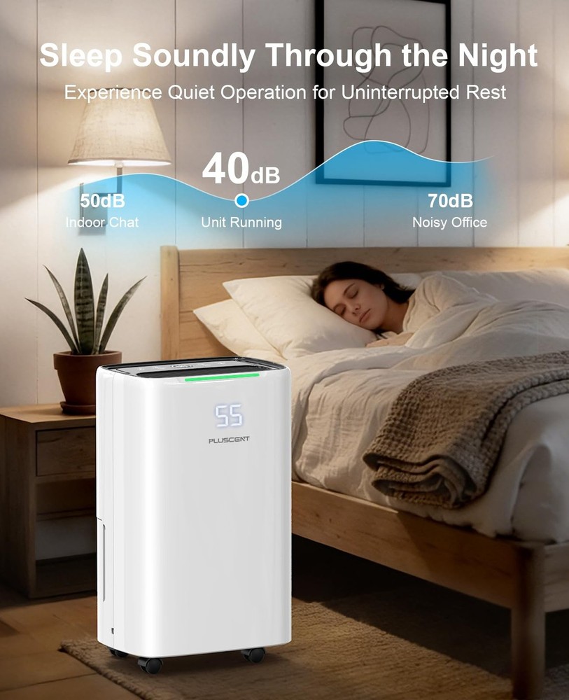 5000 Sq.Ft Dehumidifiers for Home, 52 Pints Compressor Dehumidifier for Basem...