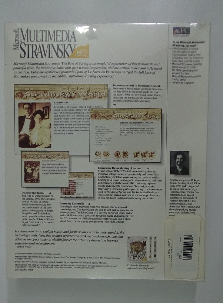 Microsoft Multimedia Stravinsky Interactive Musical Exploration #849