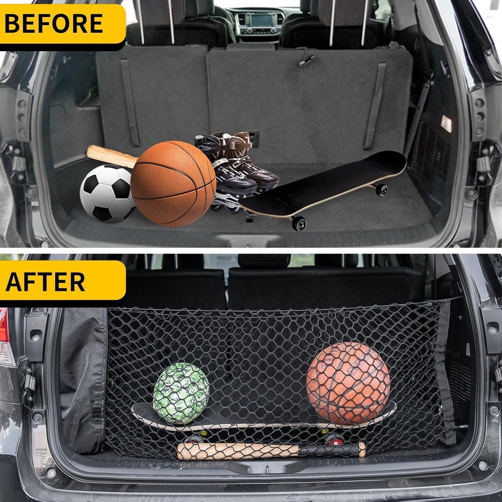 Double-Layer Envelope-Style High-Density Mesh Trunk Organizer