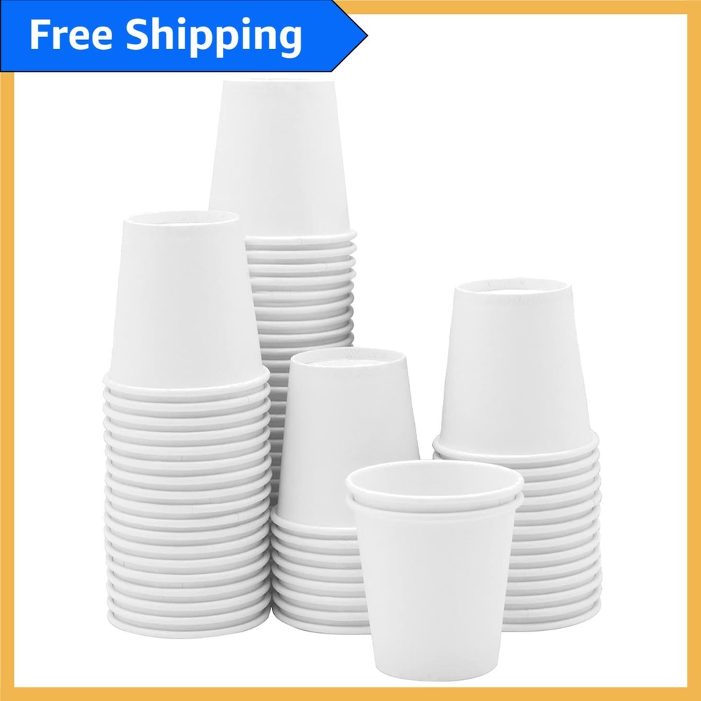 Versatile 3 oz Biodegradable Bathroom Cups - 100 Count for Hot & Cold Drinks