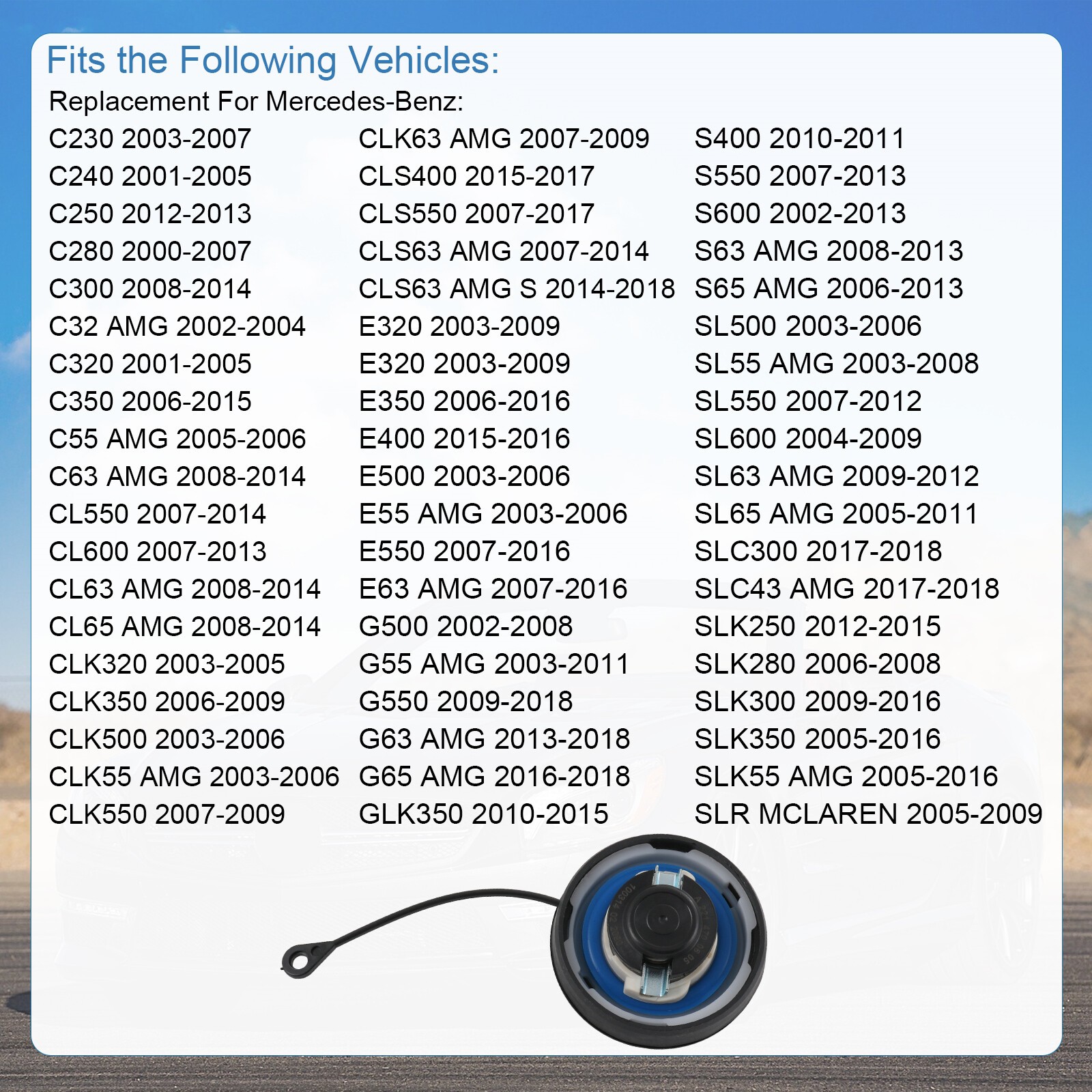 For MERCEDES BENZ FUEL TANK CAP GAS CAP 2214700605 W203 W221 W463 W216 W209 W211