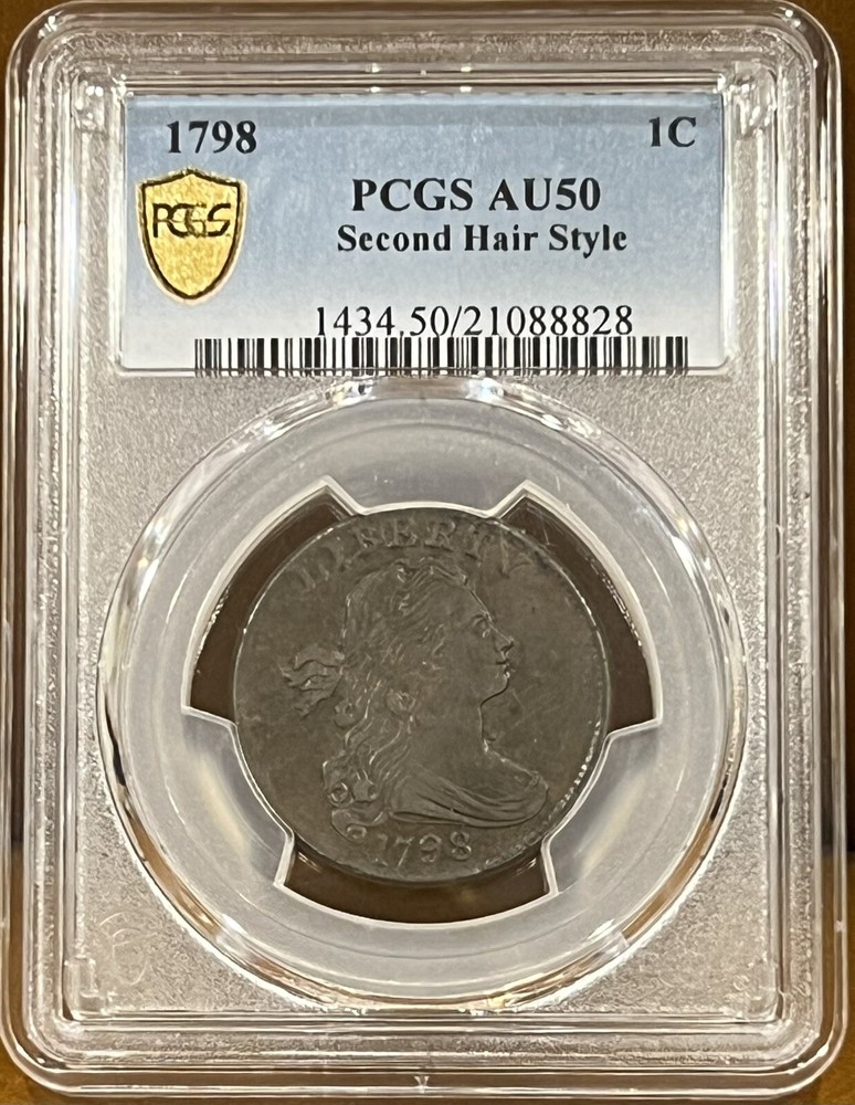 1798 1C PCGS AU50