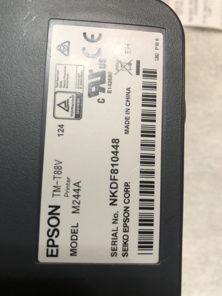 Epson Thermal Receipt Printer, TM-T88V, Model M244A - Micros - Oracle