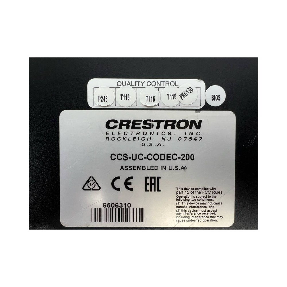 Crestron HD Collaboration System CCS-UC-CODEC-200 Codec, Tested and Working