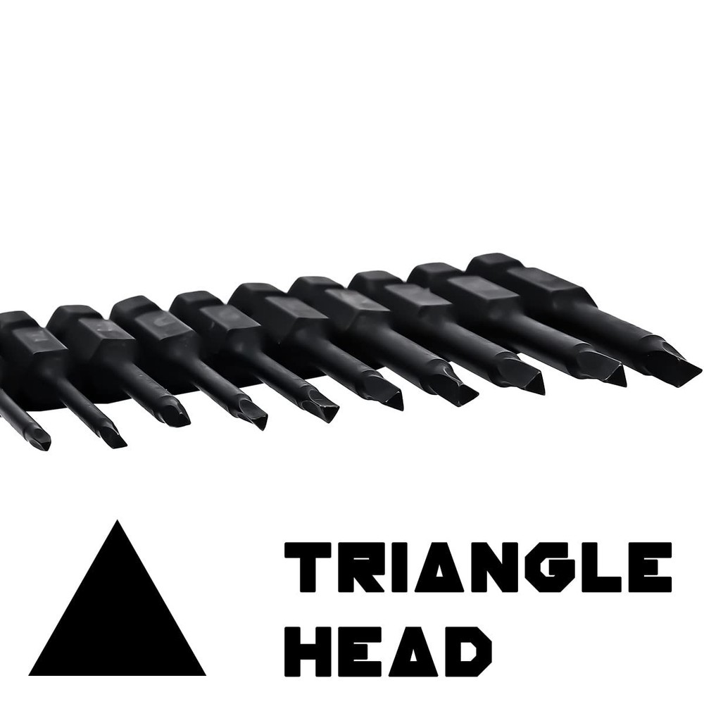 Triangle Bit Set (12 Pack - 2" and Extra Long 6") Bits - 12